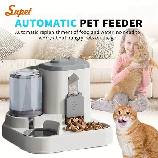 Dispensador Automático de Agua y Comida para Gatos – Alimentación Fácil y Sin Estrés